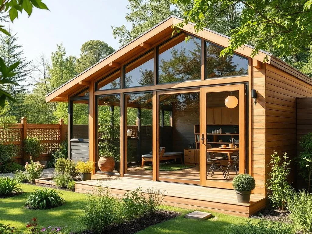 Bahçe için özel tasarım yalıtımlı hobi evi uygulaması